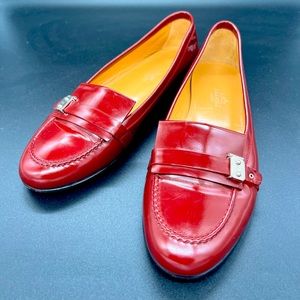 Hermes Red Glossy Red Patent Leather loafer
